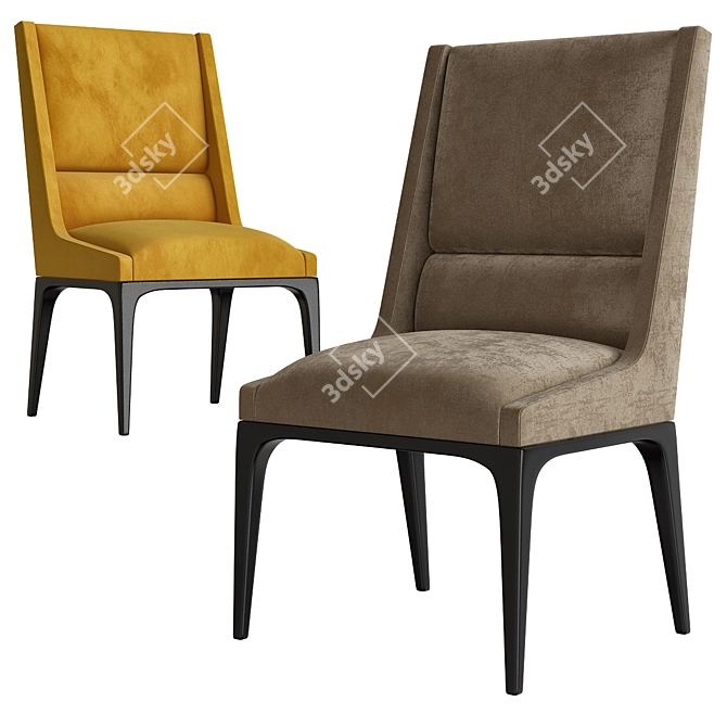Elegant Agordo Dining Chairs 3D model image 1