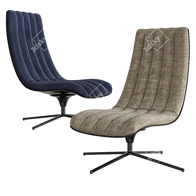 Sleek Comfort: Healey Lounge 3D model image 1