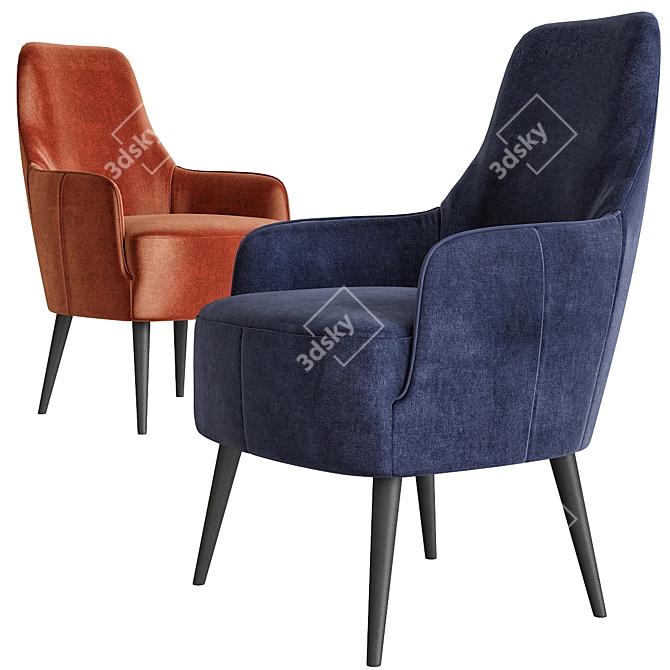 Cozy Comfort: Armchair Ray 3D model image 1