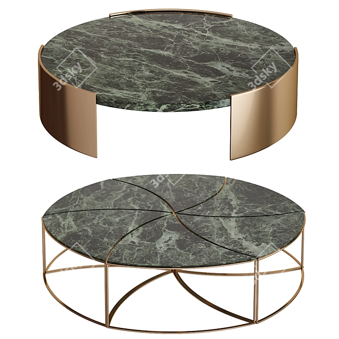 Elegant Summitridge Parchment Table 3D model image 1