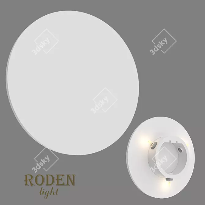 RODEN-light RD-303: Stylish Gypsum OM Wall Lamp 3D model image 1