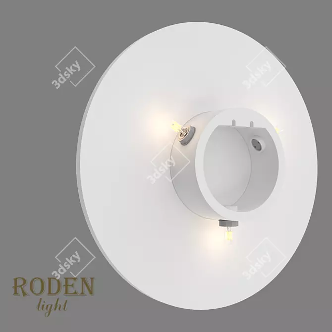 Minimalist Gypsum Wall Lamp - RD-304 3D model image 2