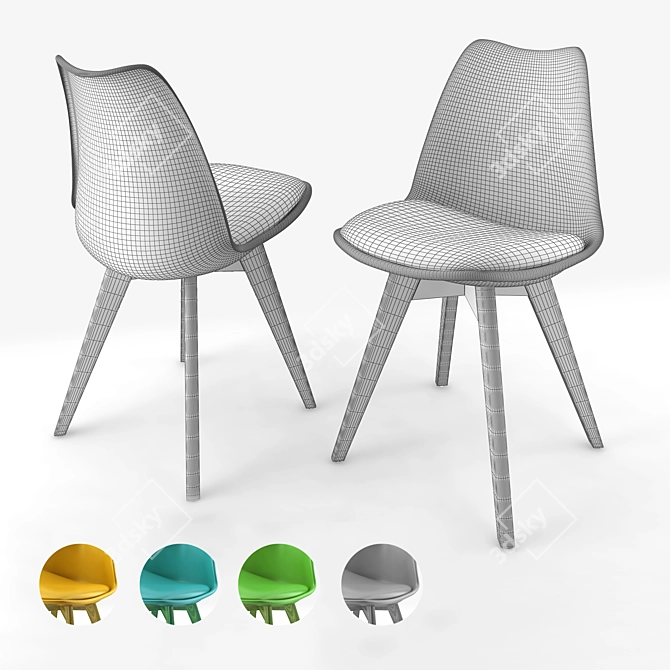 Scandi Style Chair Sephi 3D model image 2