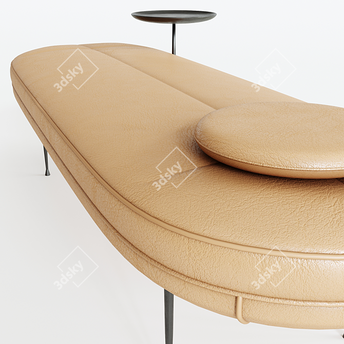 Sleek Canoe Daybed: Polys 21.1K, UV Mapping 3D model image 3