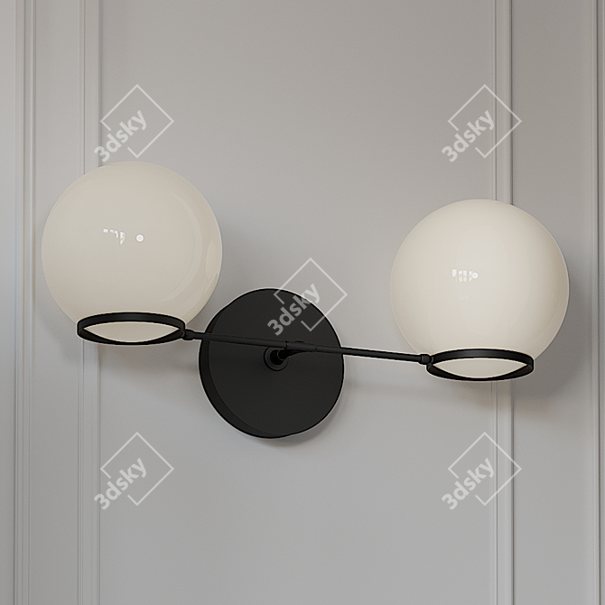 Oil-rubbed Bronze LED Wall Sconce 3D model image 2