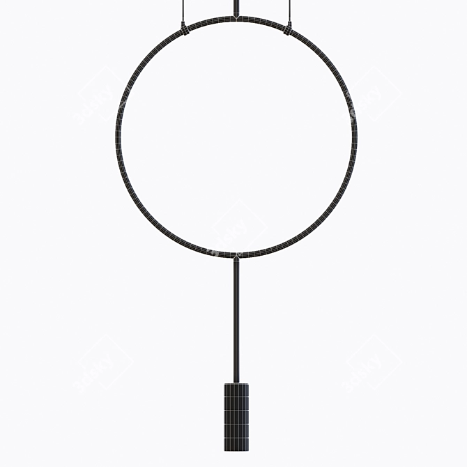 Moderno Noir Pendant Light 3D model image 3