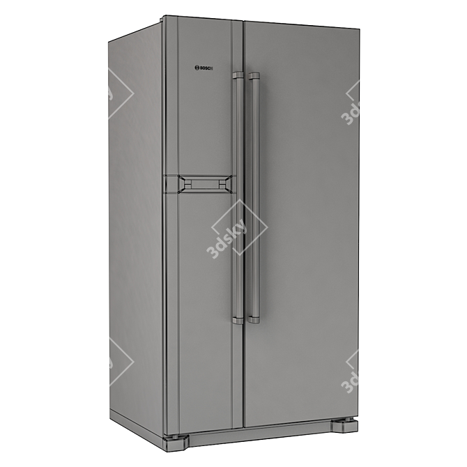 Bosch KAN90VI20R: Sleek and Spacious Refrigerator 3D model image 3