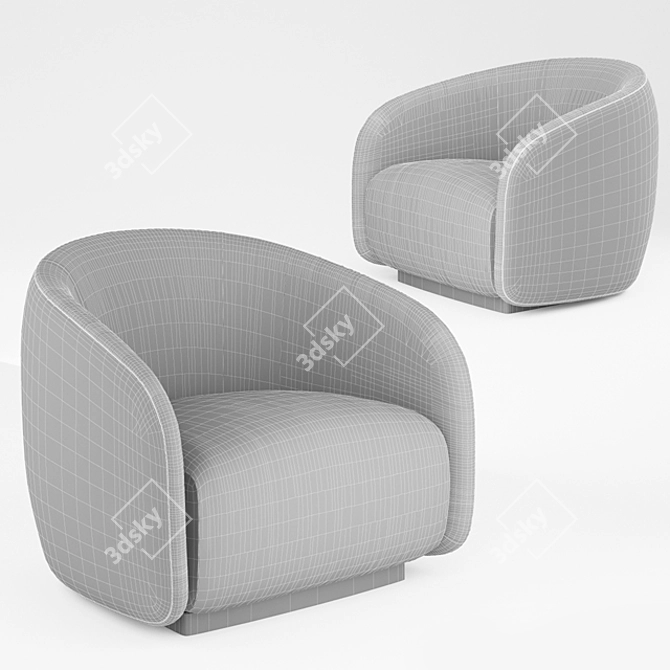 Luxury Fendi Fanny Armchair: Unmatched Comfort 3D model image 3