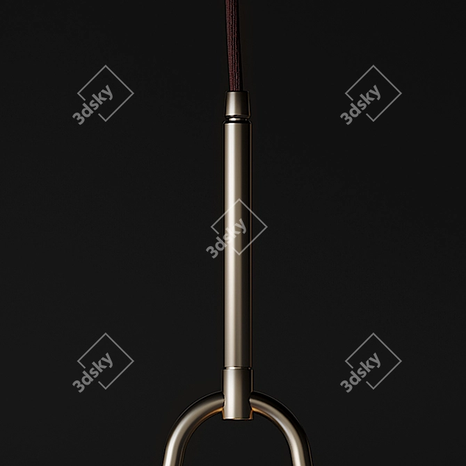 Title: Copper Loop Hanging Pendant 3D model image 2