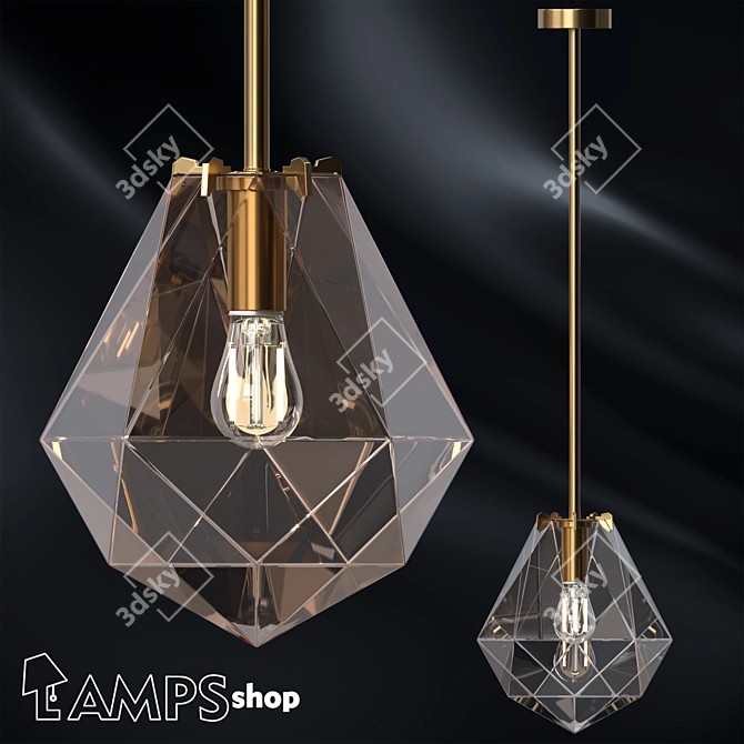 Elegant Briolette Pendant Collection 3D model image 1