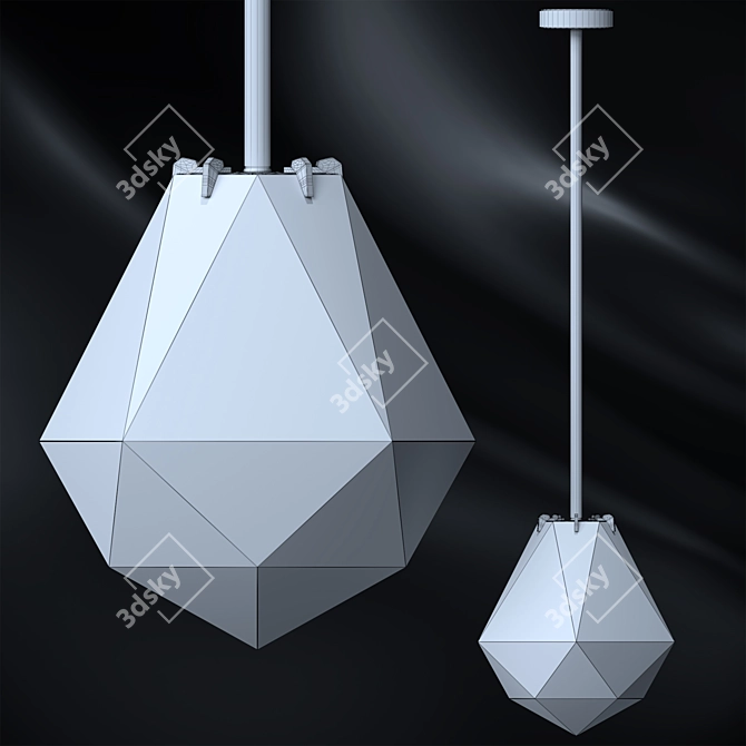 Elegant Briolette Pendant Collection 3D model image 2