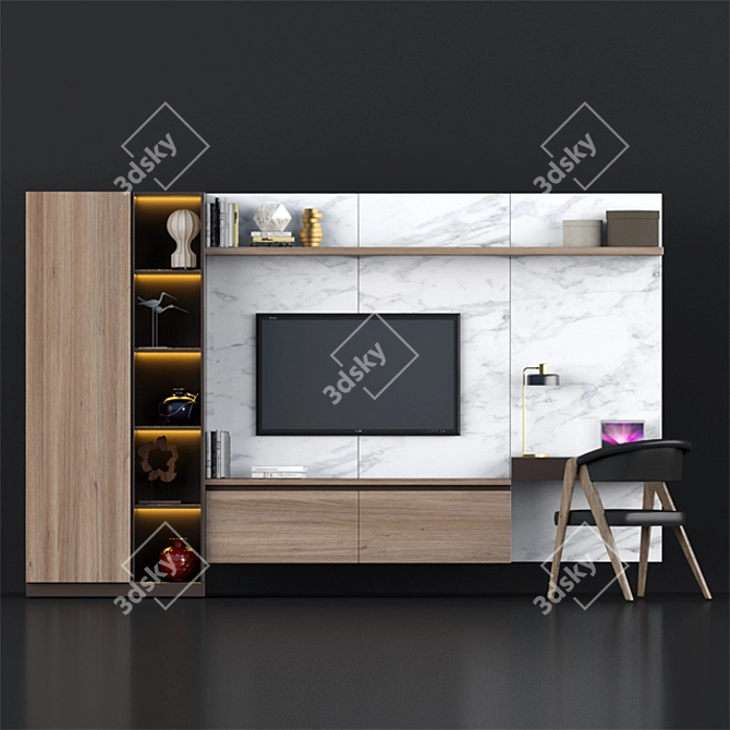 Modern Furniture Composition Set 3D model image 1