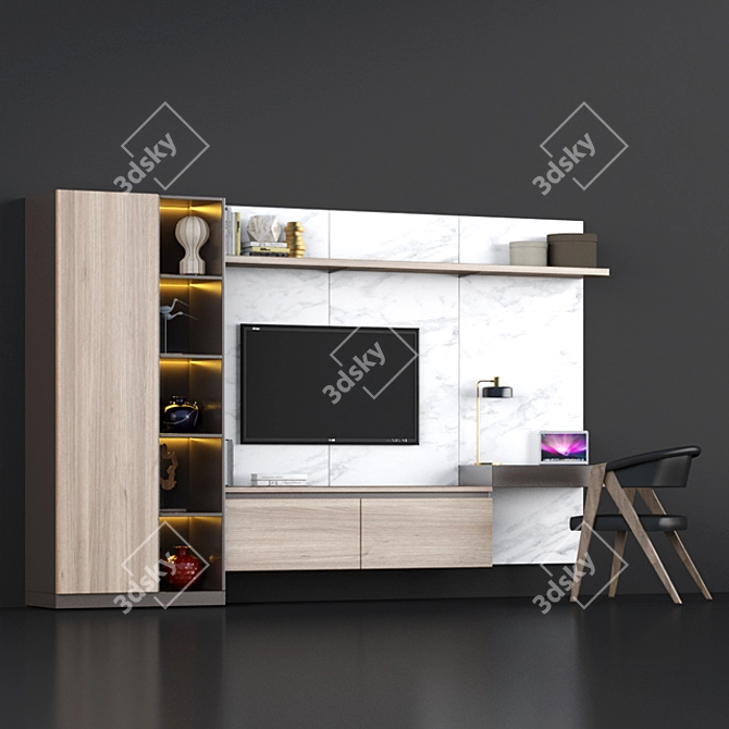 Modern Furniture Composition Set 3D model image 2