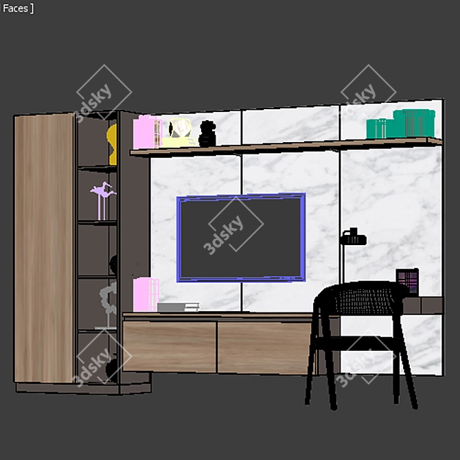 Modern Furniture Composition Set 3D model image 3