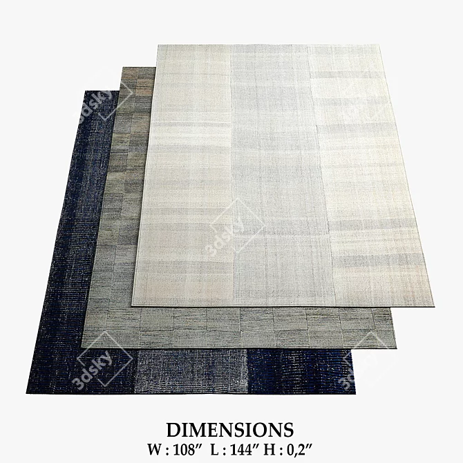 Minimalist Rugs Collection 3D model image 1