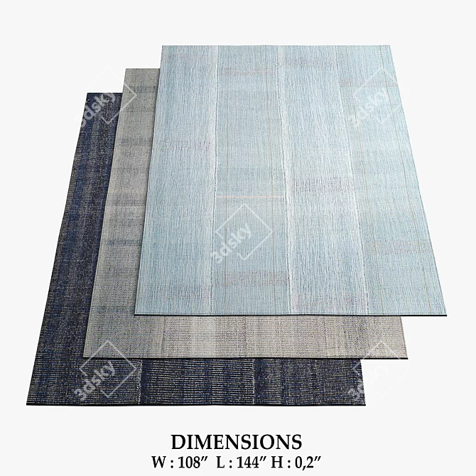 Minimalism Rugs_604: Versatile & Modern 3D model image 1