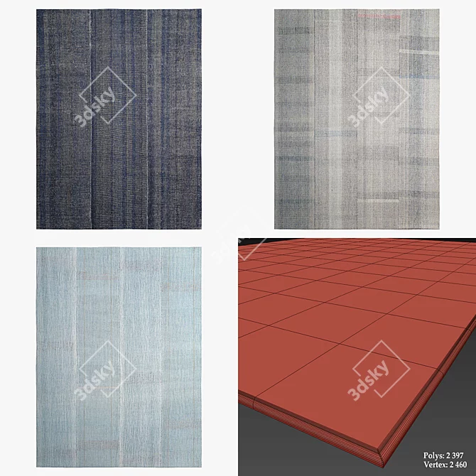 Minimalism Rugs_604: Versatile & Modern 3D model image 2