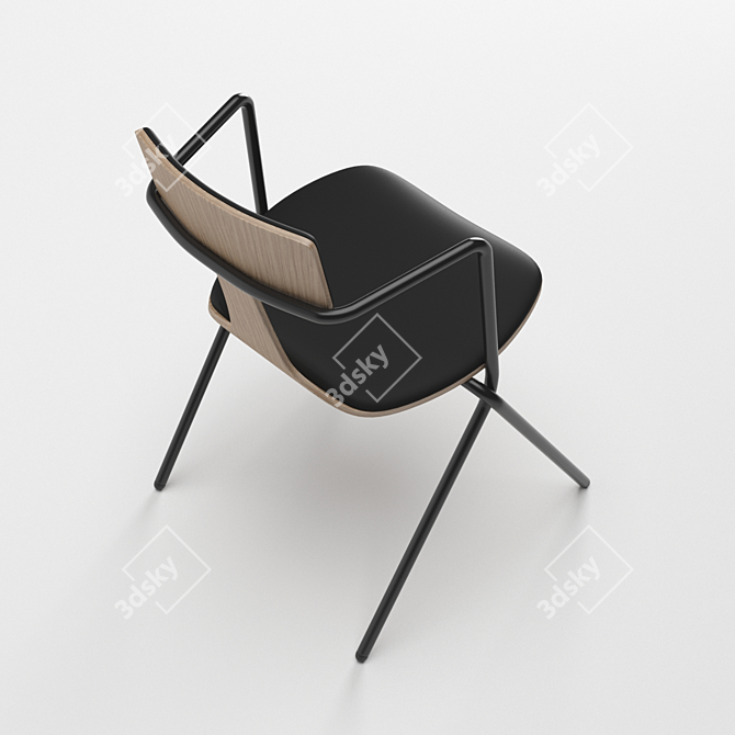 Sleek T-Shaped Chair Design 3D model image 3