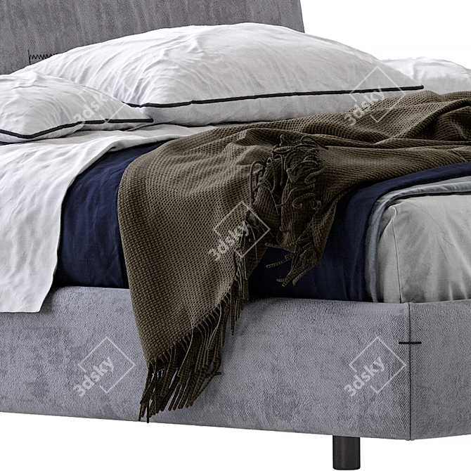 Poliform Jacqueline: Stylish Modern Bed 3D model image 2