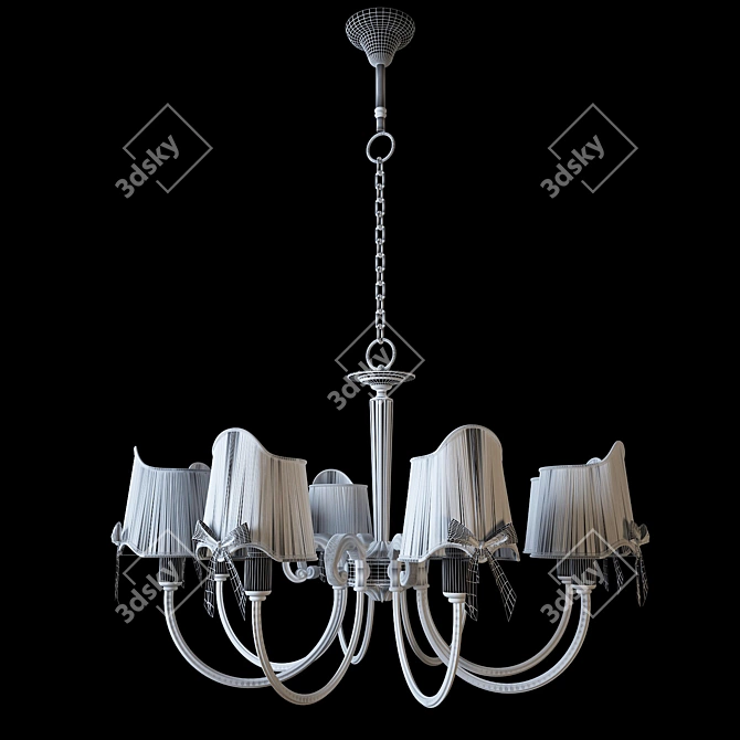 Elegant Kate Chandelier: FR2749-PL-08-WG 3D model image 3