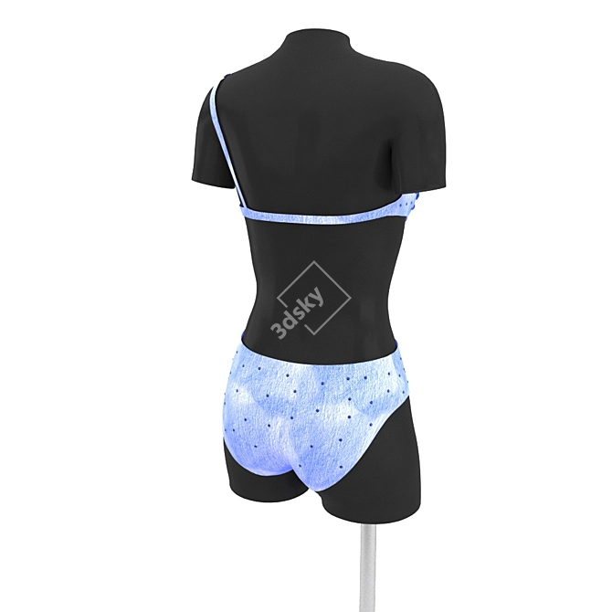 Sparkling Swimsuit: 3 Variants 3D model image 2