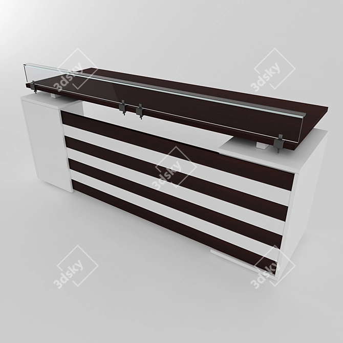 Sleek Office Desk: Modern Design 3D model image 2