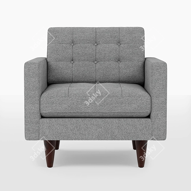 Cozy Grey Seat: Joybird Eliot 3D model image 2