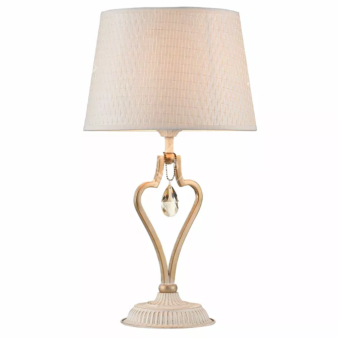 Enna Elegant Table Lamp in White with Gold Shade 3D model image 1