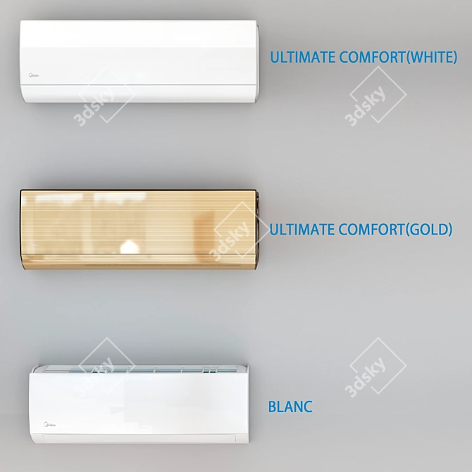 Midea Blanc Ultimate AC: Powerful & Stylish 3D model image 1