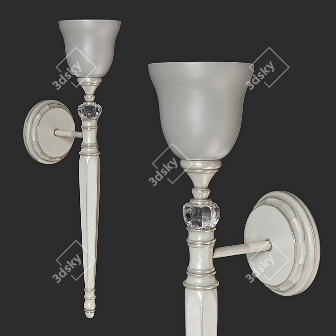 Title: Globo White Sconce - Elegant Lighting Solution. 3D model image 1