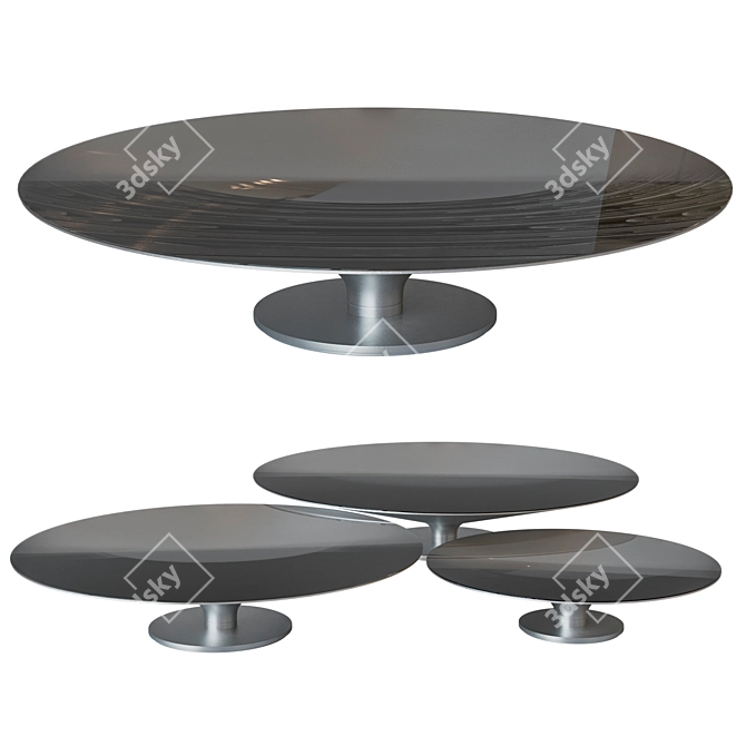 Sleek Ovni Cocktail Table: Futuristic Design 3D model image 1