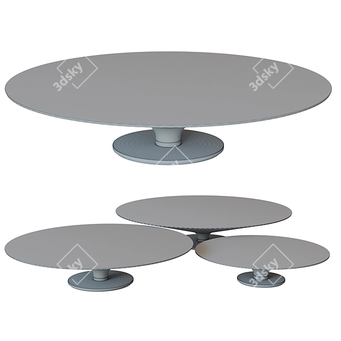 Sleek Ovni Cocktail Table: Futuristic Design 3D model image 3