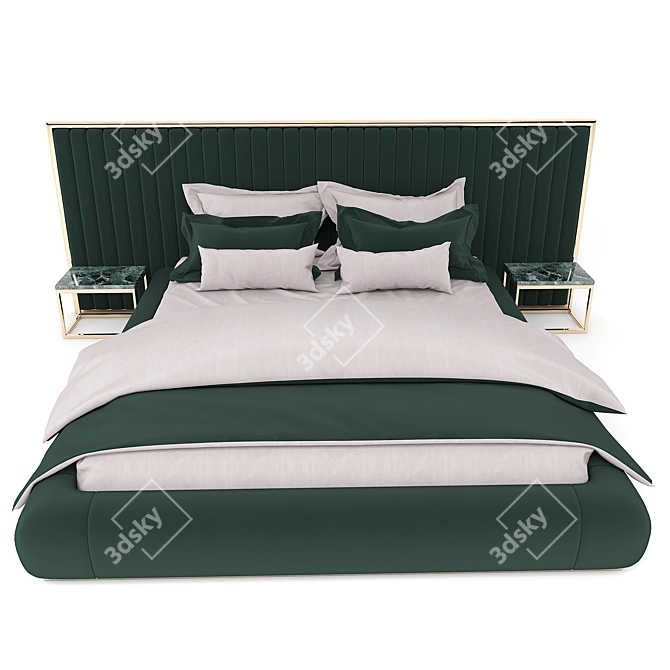 3D Bed Model - Vray & Corona Render - High-Resolution Design 3D model image 2