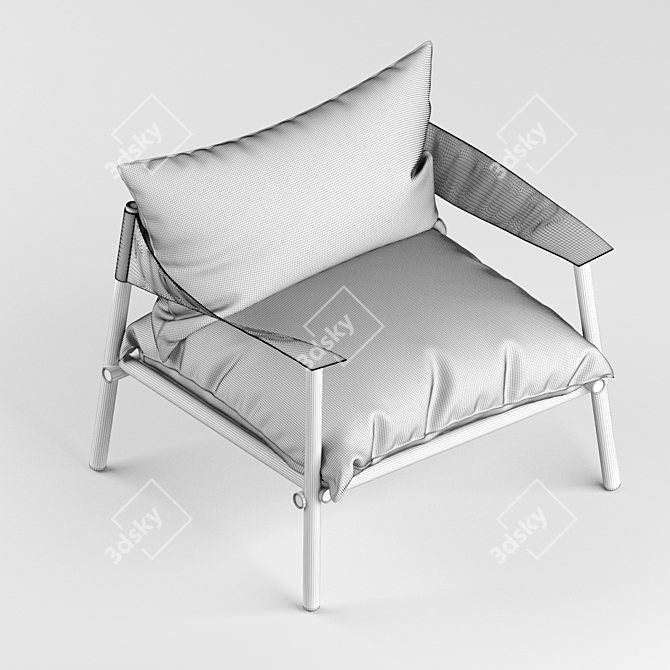 Title: Terramare Lounge Chair: Comfort and Style 3D model image 3