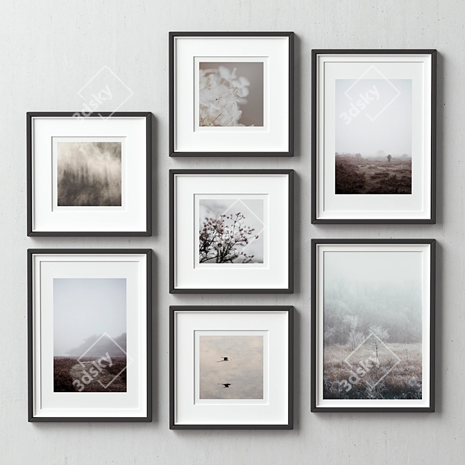 Versatile Collection of 7 Picture Frames 3D model image 5