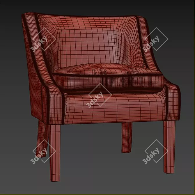 Ultra Plush Olivet Club Chair 3D model image 3