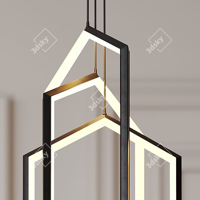 Modern Suspended Lighting by Studio Endo 3D model image 2