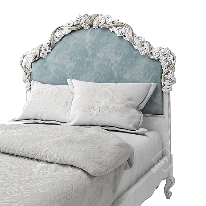 Handcrafted Nicole Bed: Mini-size Luxury 3D model image 3