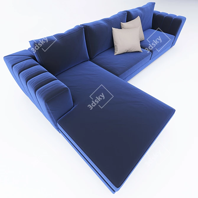 Corner Sofa: Stylish and Comfortable 3D model image 1