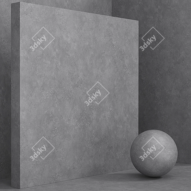 Seamless Concrete Plaster Set 3D model image 3