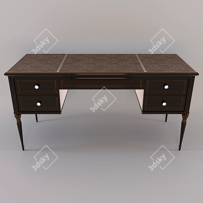 Classic Style Custom-Made Desk 3D model image 1