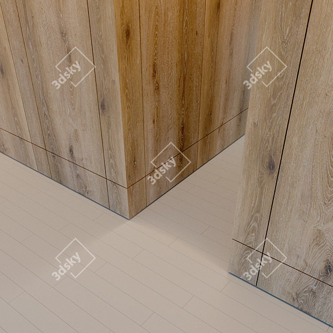 Title: Wooden 3D Wall Panel 3D model image 3