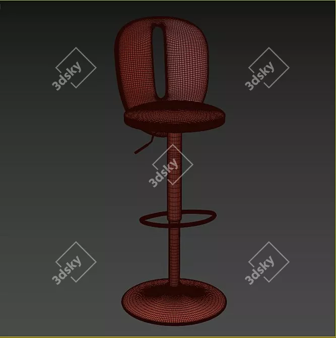 Elevate Your Space: Stylish Bar Stool 3D model image 3