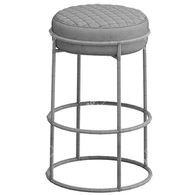 Elegant ATOLLO Upholstered Stool 3D model image 3