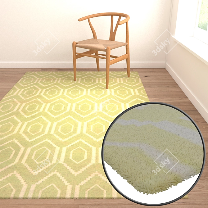 Versatile Carpets Set | High-Quality Textures 3D model image 2