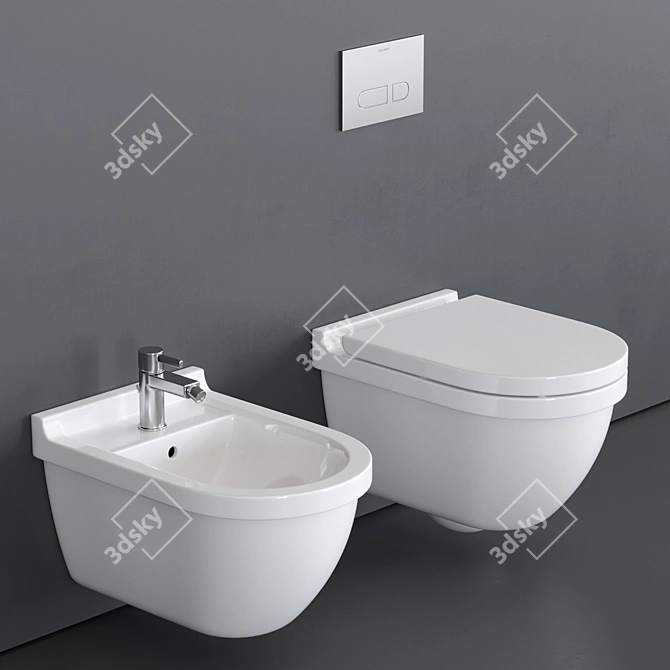 Duravit Starck 3 Wall WC 3D model image 1