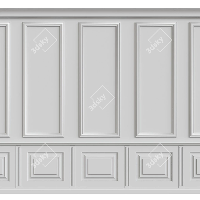 3D Wall Molding Kit 3D model image 1