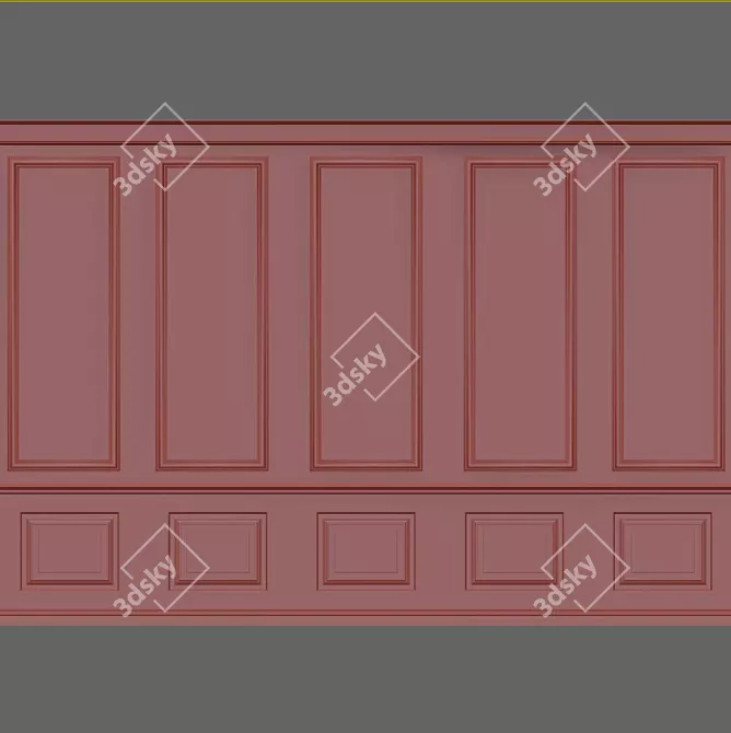 3D Wall Molding Kit 3D model image 2