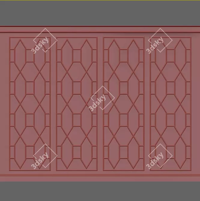 Versatile Wall Molding: Fine Design 3D model image 2