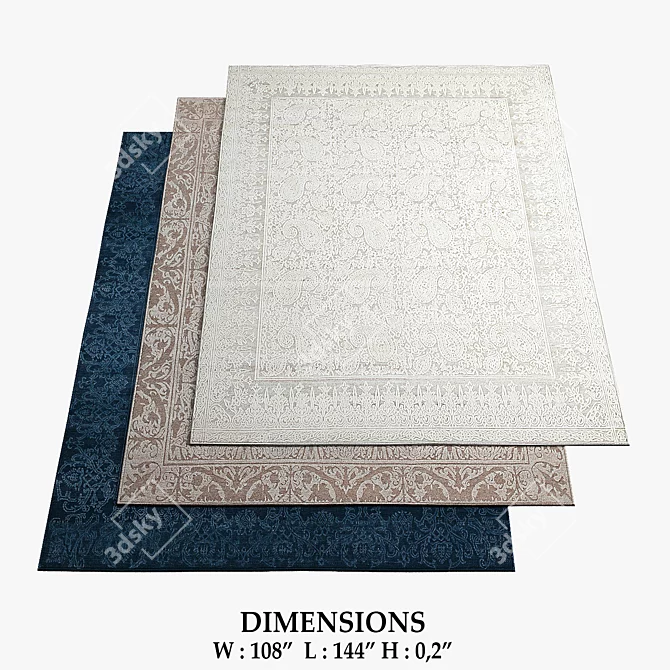 Timeless Elegance: Jan Kath Classic Rugs 3D model image 1